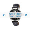 Horlogeband Nautica A09033 Leder Zwart 22mm