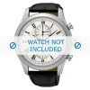 Horlogeband Seiko 7T62-0LJ0 / SNAF69P1 / SNAF71P1 / 4LD4JB Croco leder Zwart 22mm