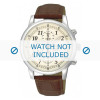 Horlogeband Seiko 7T92-0LT0 / SNDC31P1 / 4LR2JE Croco leder Bruin 20mm