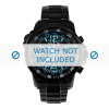 Horlogeband Seiko SSC079P1 / V172-0AG0 / M0E6314N0 Staal Zwart 21mm