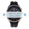 Horlogeband Seiko V175-0CK0 / SSC289P9 / SSC261P2 / L0CH011J0 Leder Zwart 24mm