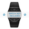 Skagen horlogeband SKW6043 Leder Zwart + zwart stiksel