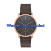 Horlogeband Skagen SKW6213 Leder Bruin 20mm
