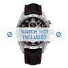 Horlogeband Tag Heuer CV2A80 / FC6256-82 / BX6324 / BC6324 Leder Zwart 22mm
