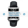 Horlogeband Tag Heuer FC6171 Leder Zwart 22mm