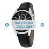 Horlogeband Tag Heuer CAR2110 / CAR2111 / CAR2150 / FC6266 Leder Zwart 20mm