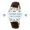 Horlogeband Tissot T019.430 Visodate / T610014569 Leder Bruin 20mm
