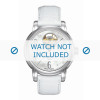 Horlogeband Tissot T050.207.A / T050.217.A / T906.217.A Croco leder Wit 16mm