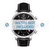 Horlogeband Tissot T063.617.A / T0636171605700A / T610031122 / T600031121 Croco leder Zwart 20mm
