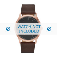 Horlogeband Skagen SKW6330 Leder Bruin 22mm