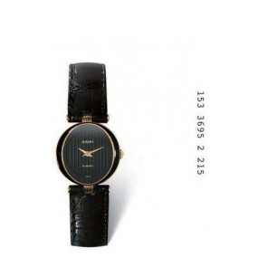 Horlogeband Rado 01.153.3695.2.215 / R41695155 / R070871510 Leder Zwart 3mm