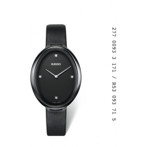 Horlogeband Rado R070900810 Leder Zwart