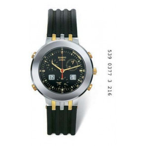 Horlogeband Rado R7601812 / R070870810 Leder Zwart 20mm
