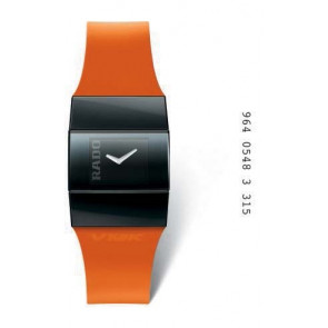 Horlogeband Rado 01.964.0548.3.315 Rubber Oranje