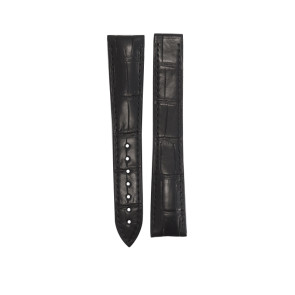 Horlogeband Omega 032Z016602 Krokodillenleer Zwart 20mm