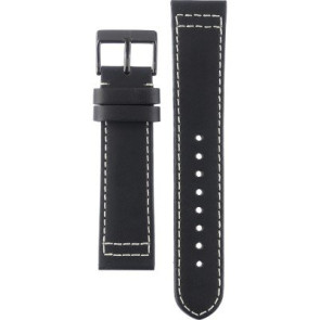 Horlogeband Swiss Military Hanowa 06-4202.6.4132 Leder Zwart 22mm