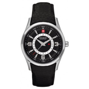 Horlogeband Swiss Military Hanowa 06-6155.04.007 Leder Zwart
