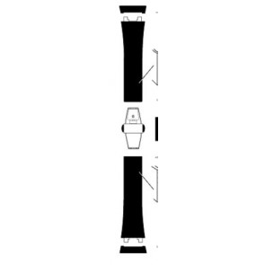 Horlogeband Rado 07.33994.10 / R073399410 Rubber Zwart 20mm