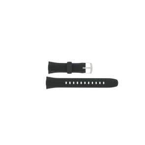 Casio horlogeband 10152407 Rubber Zwart 22mm 
