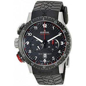Horlogeband Edox 10305 Rubber Zwart 23mm