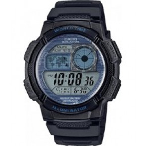Casio horlogeband 10347820 Kunststof Blauw 18mm 
