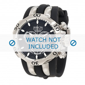 Invicta horlogeband 10825 Silicoon Zwart