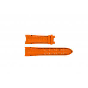 Police horlogeband 11310JS-04 Leder Oranje + zwart stiksel