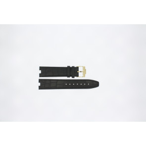 Horlogeband Jacques Lemans 1-1213L Leder Zwart 6mm