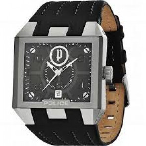 Horlogeband Police PL.12551JS/02 Leder Zwart 24mm