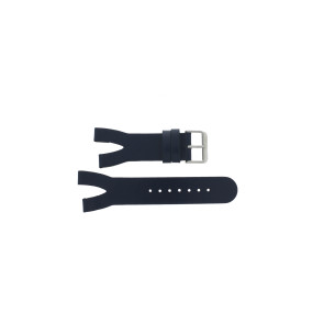 Horlogeband Davis 1401 / 1403 Leder Blauw 10mm