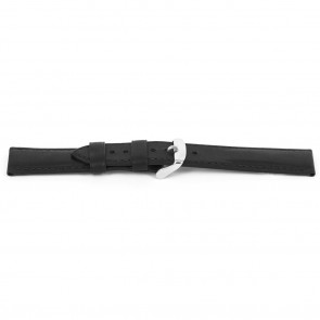Horlogeband Universeel F142 Leder Zwart 18mm