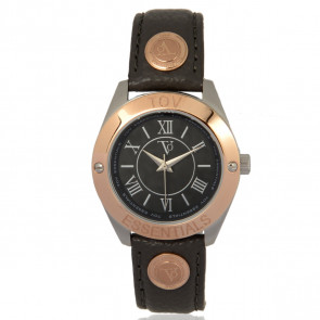 TOV Essentials horlogeband 1459 / TOV Leder Grijs 18mm + grijs stiksel