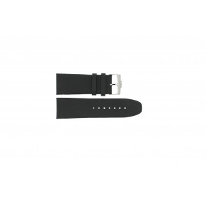 Horlogeband Jacques Lemans 1498 Leder Zwart 28mm