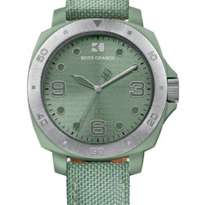 Horlogeband Hugo Boss 659302413 / 1502287 / 1502291 Canvas Groen 18mm