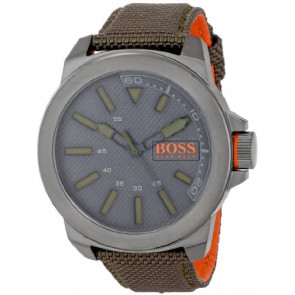 Horlogeband Hugo Boss Orange 659302530 / HB.221.1.34.2626 / 1513009 Leder/Textiel Multicolor 24mm