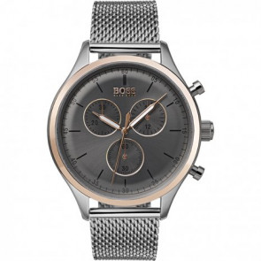 Hugo Boss horlogeband HB1513549 / HB-317-1-20-3039 / HB659002575 Staal Zilver 20mm