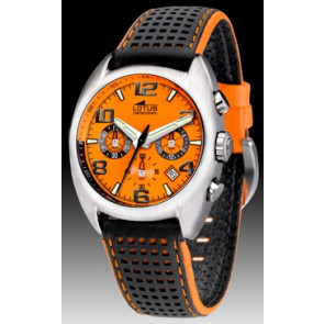 Lotus horlogeband 15323-D Rubber Multicolor + oranje stiksel