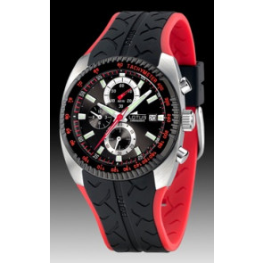 Horlogeband Lotus 15422 / 15423-4 Rubber Zwart 24mm