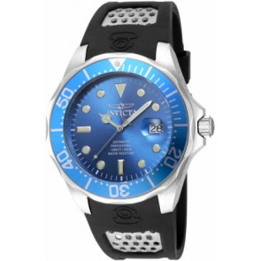 Horlogeband Invicta 11751.01 / 2296.01 Rubber Zwart 22mm