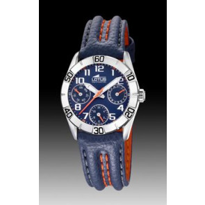 Horlogeband Lotus 15651-F Leder Blauw 18mm