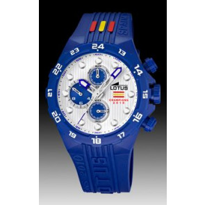 Horlogeband Lotus 15730-C Rubber Blauw 22mm