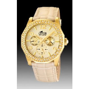 Horlogeband Lotus 15761/2 Leder Beige