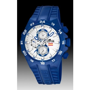 Lotus horlogeband 15800-3 Rubber Blauw