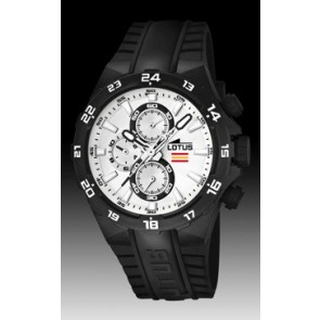 Lotus horlogeband 15800-4 Rubber Zwart
