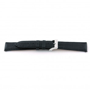 Horlogeband Universeel F160 Leder Zwart 18mm