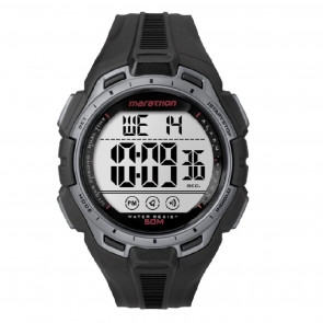 Horlogeband Timex 5K94600 Silicoon Zwart 27mm