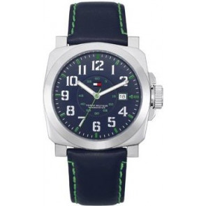 Horlogeband Tommy Hilfiger 679300962 / 1710159 / TH-55-1-14-0723 Leder Zwart 24mm
