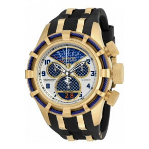 Horlogeband Invicta 17465 (17465.01) Staal/Silicoon Zwart