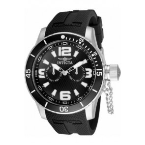 Horlogeband Invicta 1790 Rubber Zwart
