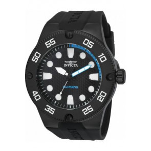 Horlogeband Invicta 17916 / 18026 Rubber Zwart 24mm